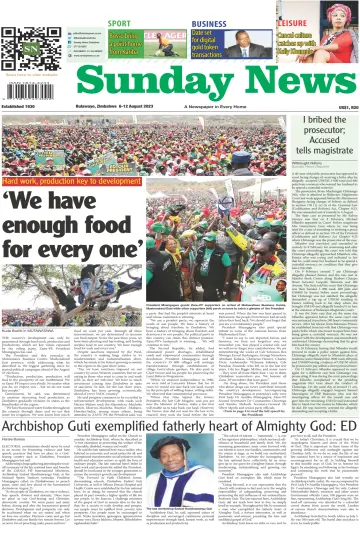 Sunday News (Zimbabwe) - 6 Aug 2023