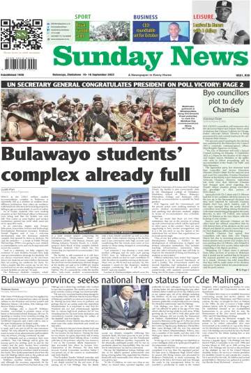 Sunday News (Zimbabwe) - 10 Sep 2023