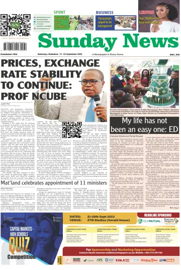 Sunday News (Zimbabwe) - 17 Sep 2023