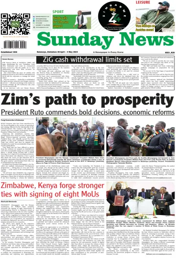 Sunday News (Zimbabwe) - 28 Apr 2024