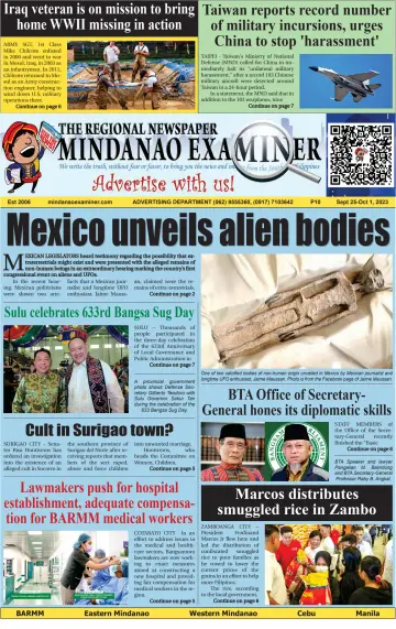The Mindanao Examiner Regional Newspaper - 22 Sep 2023