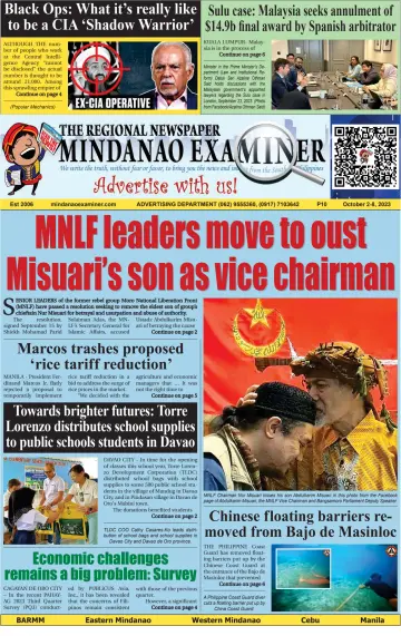 The Mindanao Examiner Regional Newspaper - 29 Sep 2023