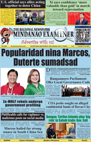 The Mindanao Examiner Regional Newspaper - 6 Oct 2023