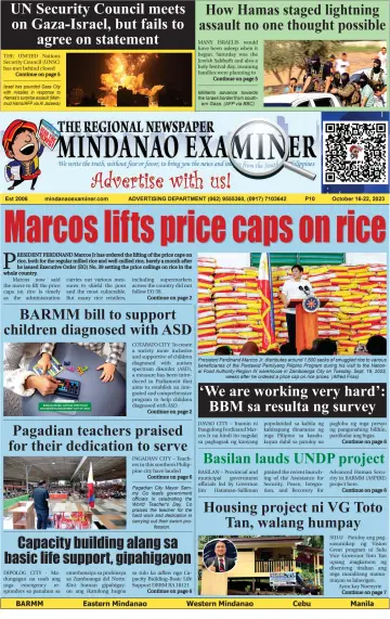 The Mindanao Examiner Regional Newspaper - 13 Oct 2023