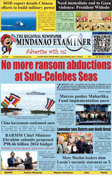 The Mindanao Examiner Regional Newspaper - 27 Oct 2023
