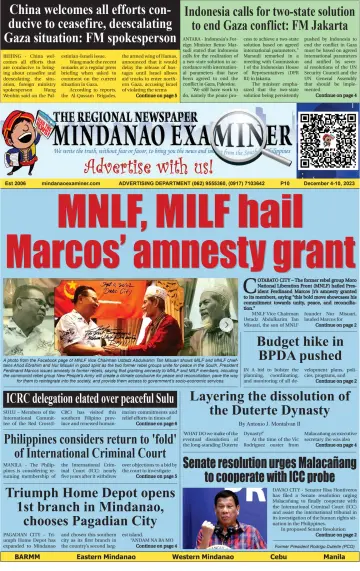 The Mindanao Examiner Regional Newspaper - 1 Dec 2023