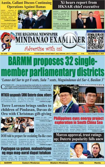 The Mindanao Examiner Regional Newspaper - 22 Dec 2023
