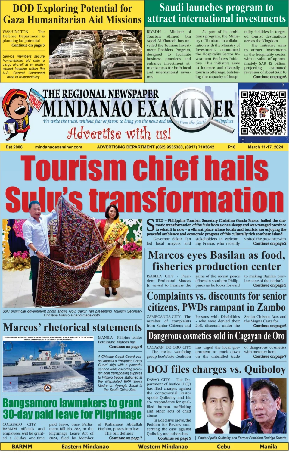 The Mindanao Examiner Regional Newspaper