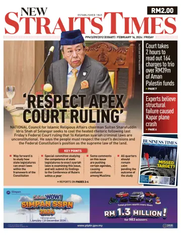 New Straits Times - 16 Feb 2024