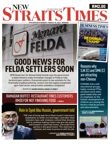 New Straits Times - 18 Mar 2024