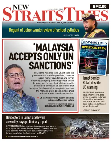 New Straits Times - 10 五月 2024