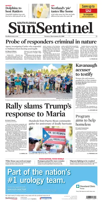 South Florida Sun-Sentinel Palm Beach (Sunday) - 23 Sep 2018
