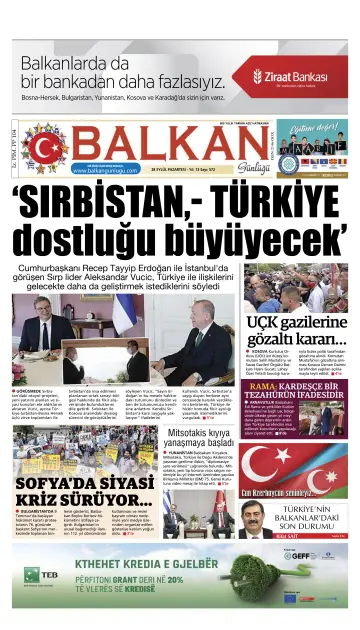Balkan Günlüğü - 28 Sep 2020