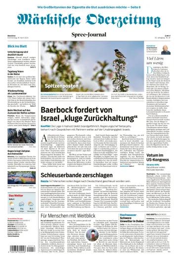 Märkische Oderzeitung (Beeskow) - 18 Nis 2024