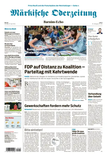 Märkische Oderzeitung (Bernau) - 29 Nis 2024