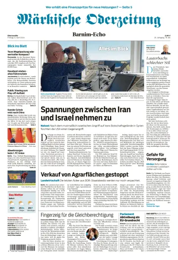 Märkische Oderzeitung (Eberswalde) - 12 Apr 2024