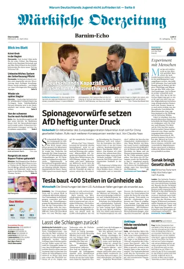 Märkische Oderzeitung (Eberswalde) - 24 Apr 2024