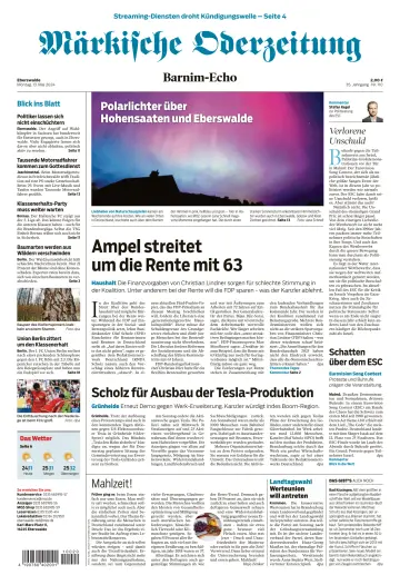 Märkische Oderzeitung (Eberswalde) - 13 五月 2024