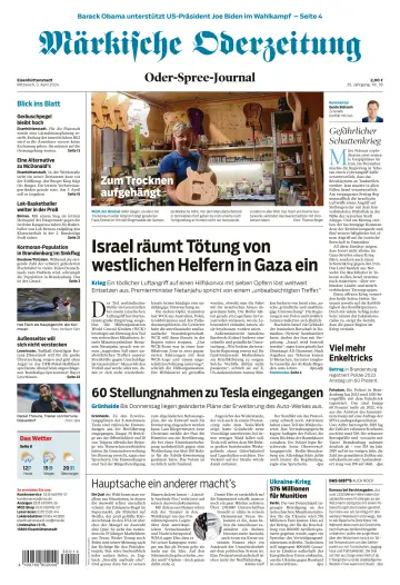Märkische Oderzeitung (Eisenhüttenstadt) - 03 四月 2024