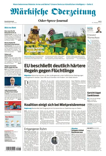 Märkische Oderzeitung (Eisenhüttenstadt) - 11 avr. 2024