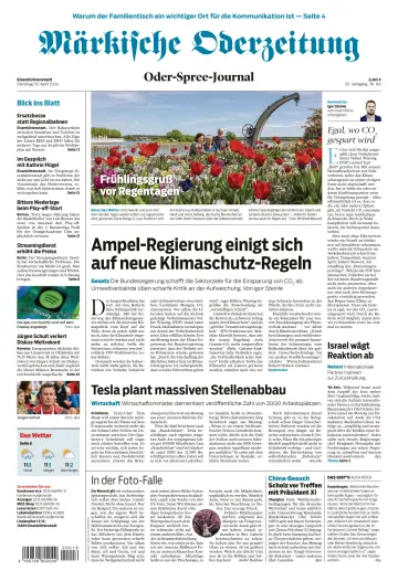 Märkische Oderzeitung (Eisenhüttenstadt) - 16 Apr. 2024