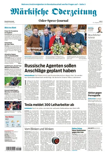Märkische Oderzeitung (Eisenhüttenstadt) - 19 Apr. 2024