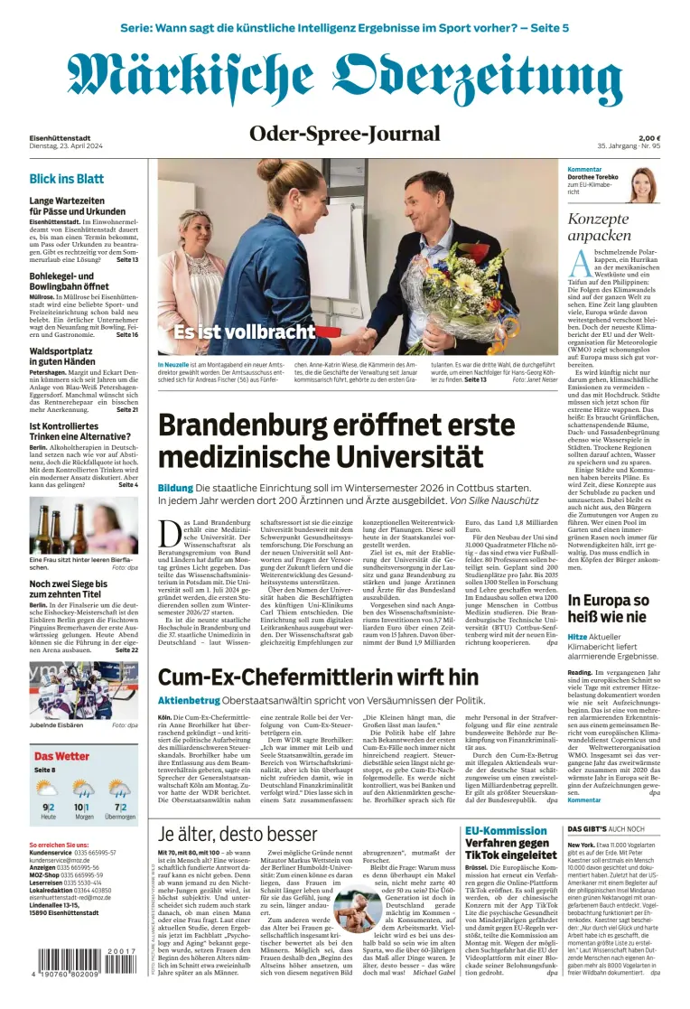 Märkische Oderzeitung (Eisenhüttenstadt)