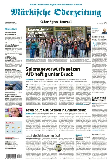 Märkische Oderzeitung (Eisenhüttenstadt) - 24 四月 2024
