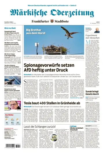Märkische Oderzeitung Frankfurt (Oder) - 24 avr. 2024