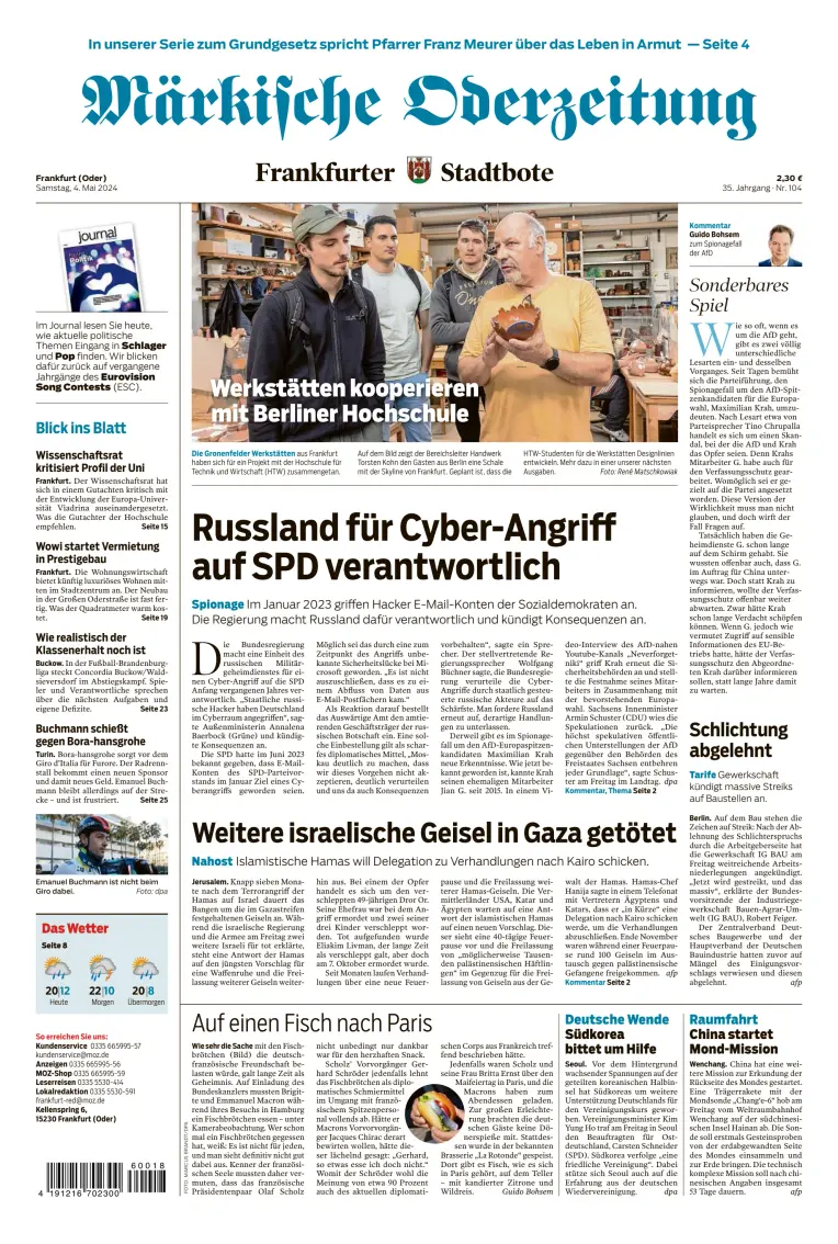 Märkische Oderzeitung Frankfurt (Oder)