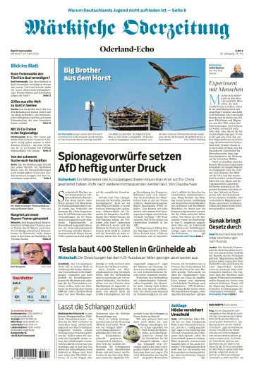 Märkische Oderzeitung (Bad Freienwalde) - 24 4月 2024