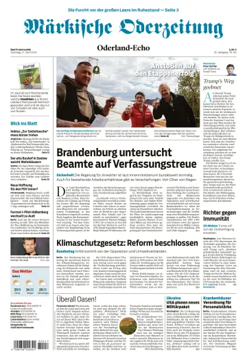 Märkische Oderzeitung (Bad Freienwalde) - 27 4月 2024