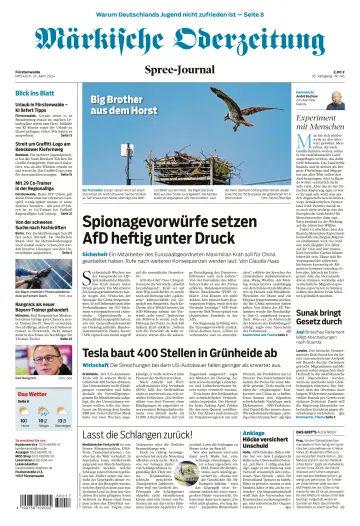 Märkische Oderzeitung (Fürstenwalde) - 24 Apr 2024