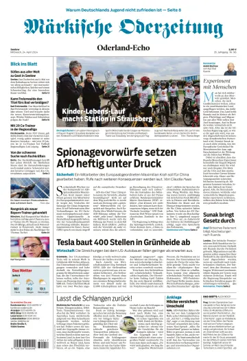 Märkische Oderzeitung (Seelow) - 24 Apr. 2024