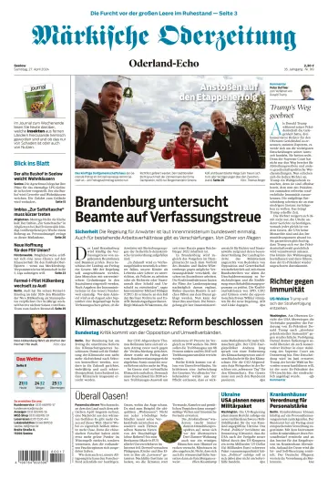 Märkische Oderzeitung (Seelow) - 27 avr. 2024