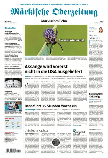 Märkische Oderzeitung (Strausberg) - 27 三月 2024