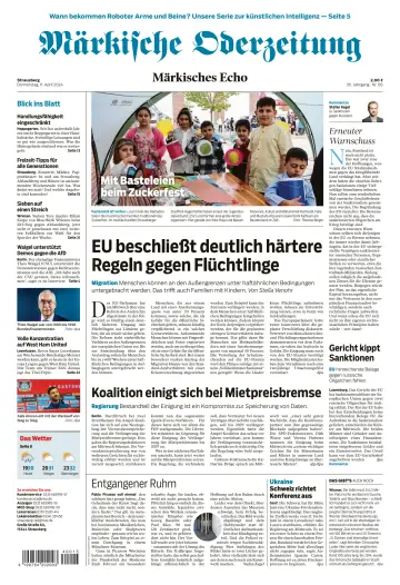 Märkische Oderzeitung (Strausberg) - 11 Nis 2024