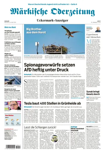 Märkische Oderzeitung (Schwedt) - 24 Apr 2024