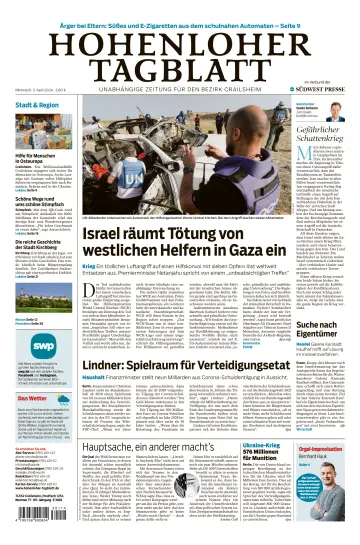 Hohenloher Tagblatt - 03 avr. 2024