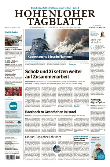 Hohenloher Tagblatt - 17 4月 2024