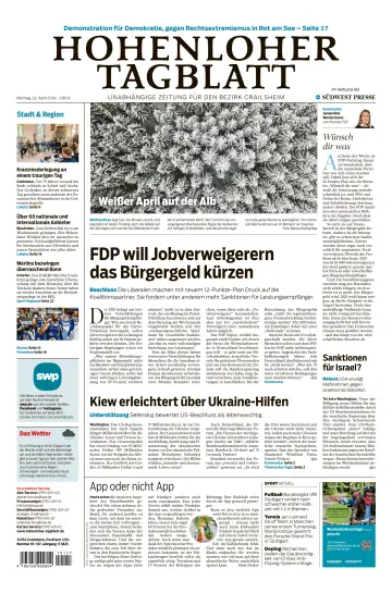 Hohenloher Tagblatt - 22 апр. 2024