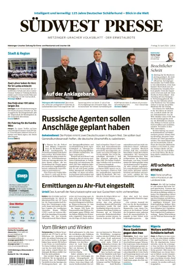 Südwest Presse - Metzinger Uracher Volksblatt - Der Ermstalbote - 19 4月 2024