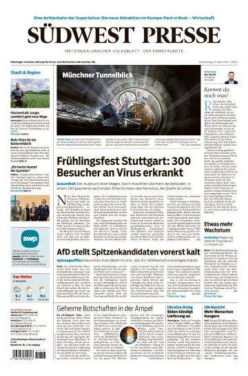 Südwest Presse - Metzinger Uracher Volksblatt - Der Ermstalbote - 25 Apr. 2024