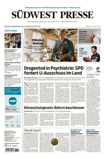 Südwest Presse - Metzinger Uracher Volksblatt - Der Ermstalbote - 27 Apr 2024