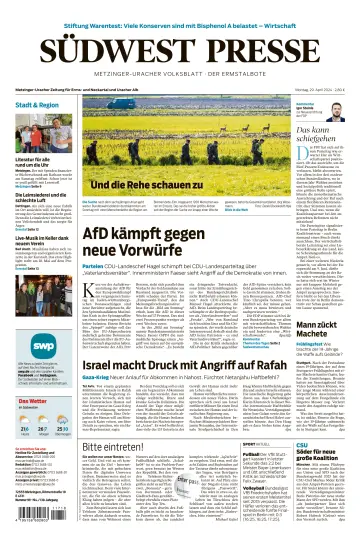 Südwest Presse - Metzinger Uracher Volksblatt - Der Ermstalbote - 29 Apr 2024