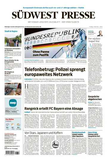 Südwest Presse - Metzinger Uracher Volksblatt - Der Ermstalbote - 3 Bealtaine 2024
