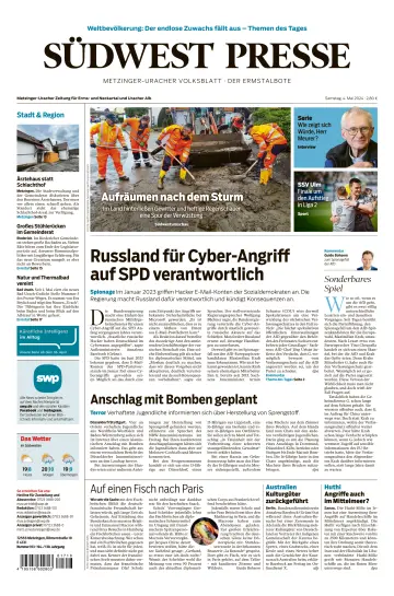 Südwest Presse - Metzinger Uracher Volksblatt - Der Ermstalbote - 4 Bealtaine 2024