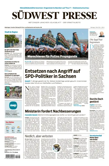 Südwest Presse - Metzinger Uracher Volksblatt - Der Ermstalbote - 6 May 2024