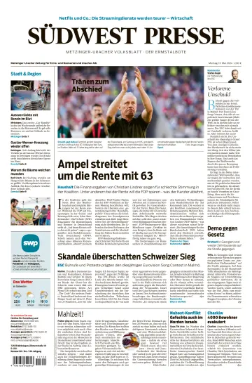 Südwest Presse - Metzinger Uracher Volksblatt - Der Ermstalbote - 13 五月 2024