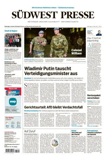 Südwest Presse - Metzinger Uracher Volksblatt - Der Ermstalbote - 14 maio 2024